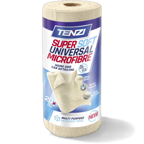 TENZI ściereczki z mikrofibry na rolce KREMOWE 20 szt. 35x35cm